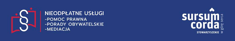 Zdjęcie: Stowarzyszenie Sursum Corda realizuje projekt powierzony przez POWIAT DĘBICKI, który obejmuje obszar nieodpłatnej pomocy prawnej, poradnictwa obywatelskiego oraz mediacji.