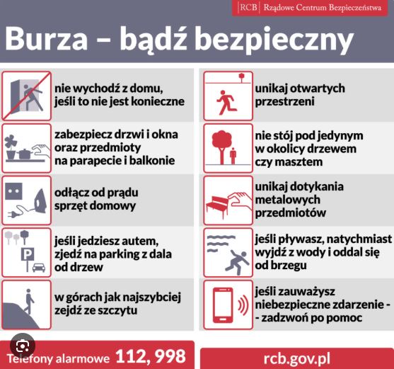 Zdjęcie: UWAGA – Pogorszenie warunków pogodowych. Zachowajmy ostrożność!