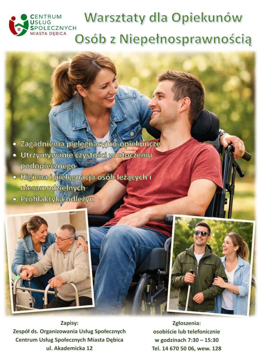 Zdjęcie: Trwa rekrutacja na warsztaty szkoleniowe dla opiekunów osób z niepełnosprawnością