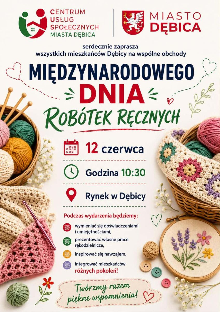 Zdjęcie: Zaproszenie na wspólne obchody  MIĘDZYNARODOWEGO DNIA ROBÓTEK RĘCZNYCH