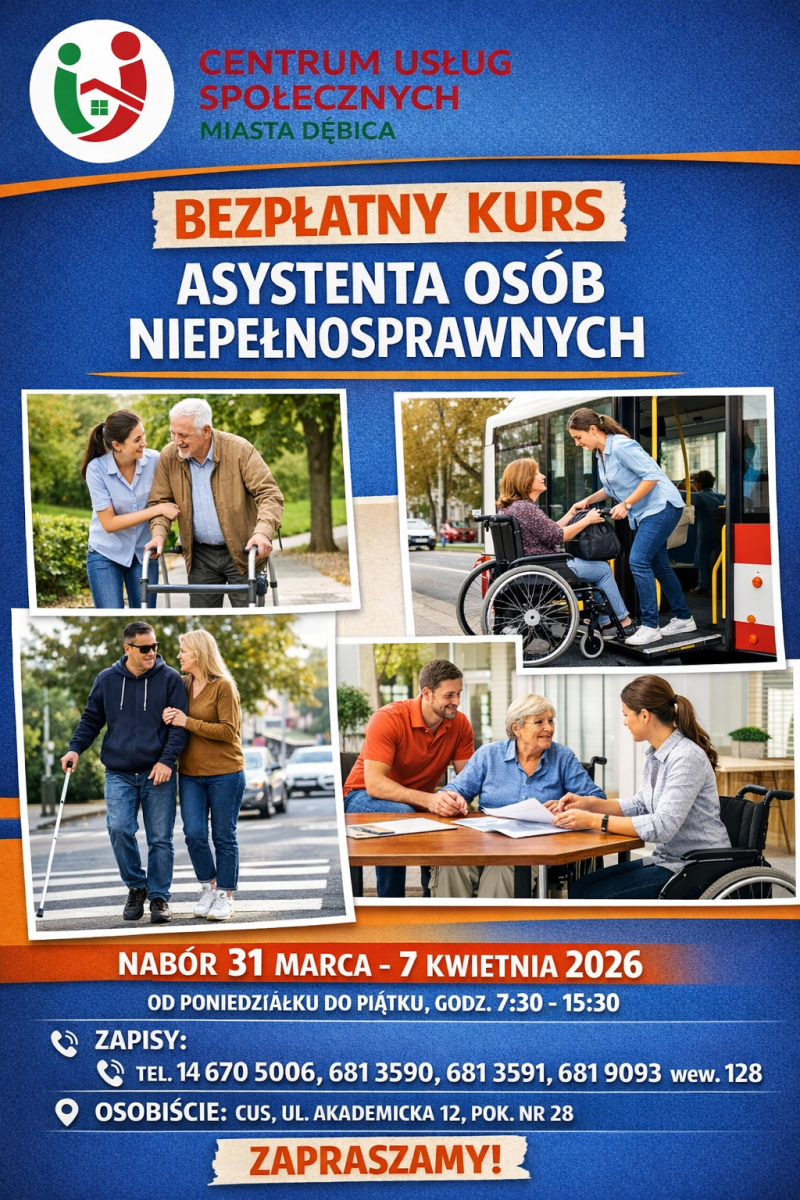 Zdjęcie: Kurs „Asystent Osób Niepełnosprawnych”.